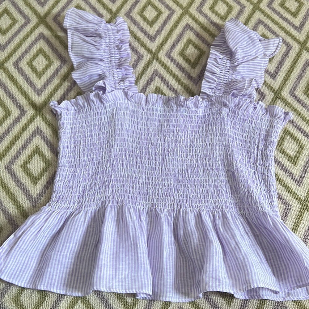 Lavender Ruffle Smocked Top - Picture 4 of 4